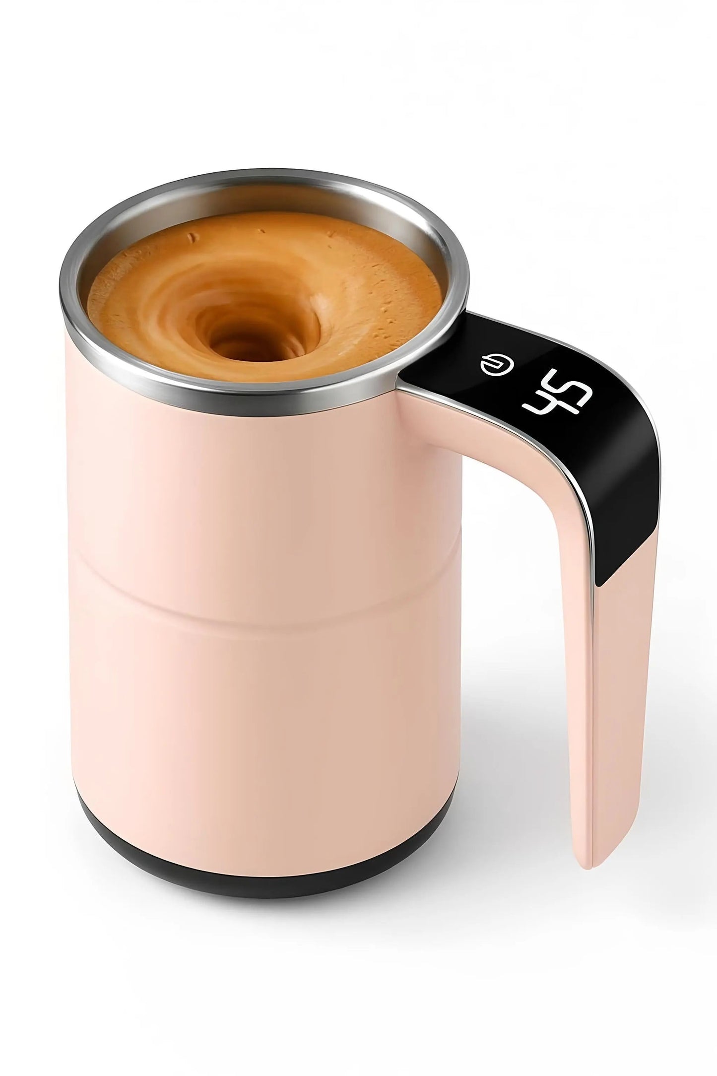 Smart kaffekopp med LED temperaturdisplay og varmeholder