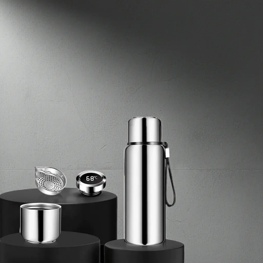 Smart termoflaske i flere størrelser med LED temperaturdisplay rustfritt stål